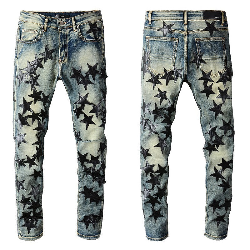 73r1 - Starflare Collage Stitch Slim Jeans