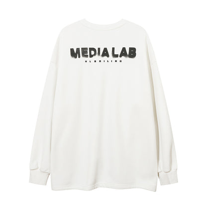 73r1 - Hoodie street con estampado de conejo estilo cartoon