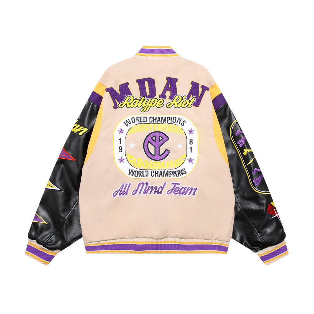 73r1 - Letterflex Embroidered Varsity Jacket